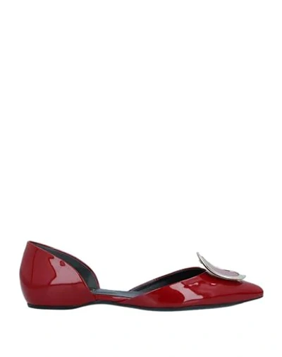 Roger Vivier Ballet Flats In Red