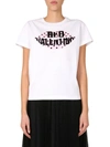 RED VALENTINO T-SHIRT WITH MOUTH PRINT