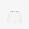 Hommegirls Logo-tape Detail Boxer Shorts In White