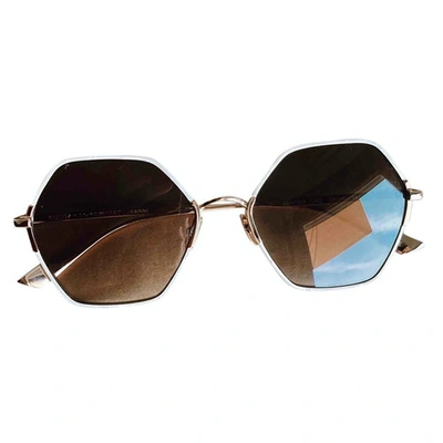 Pre-owned Sunday Somewhere White Metal Sunglasses