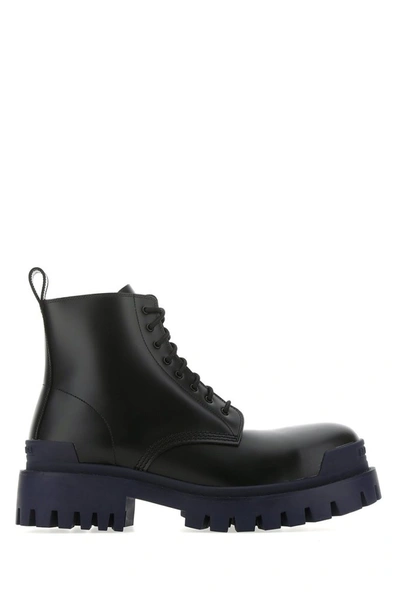 Balenciaga Black Strike Leather Boots