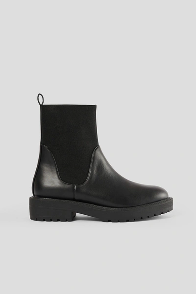 Na-kd Elastic Shaft Chelsea Boots - Black