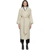 MAME KUROGOUCHI MAME KUROGOUCHI OFF-WHITE WOOL SHAGGY BELTED COAT