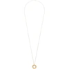 ALAN CROCETTI ALAN CROCETTI SSENSE EXCLUSIVE SILVER AND GOLD MIXED LOOPHOLE NECKLACE