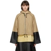 LOEWE TAN COTTON & NAPPA HOODED JACKET