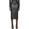 SAINT LAURENT BLACK LATEX SKIRT