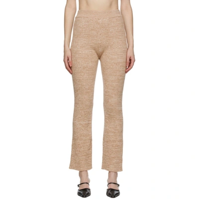 Anna Quan Liza Ribbed Knit Trousers In Maple
