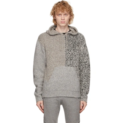 John Elliott Mixed Cashmere Blend Hoodie In Grey