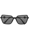 Versace Medusa Square-frame Sunglasses In Black