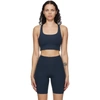 Girlfriend Collective Tommy Square-neck Medium-impact Sports Bra In Midnight