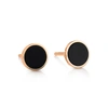 GINETTE NY EVER ONYX DISC STUDS,3701173231136