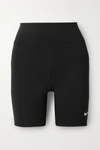 NIKE LEG-A-SEE STRETCH COTTON-BLEND JERSEY SHORTS