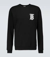 Burberry Black Tb Monogram Atherton Long Sleeve T-shirt In Black