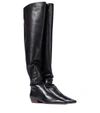 THE ROW SLOUCH LEATHER OVER-THE-KNEE BOOTS,P00521174