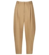 STELLA MCCARTNEY DAWSON HIGH-RISE TAPERED WOOL trousers,P00527902
