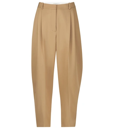 Stella Mccartney Dawson High-rise Tapered Wool Trousers In Nude & Neutrals