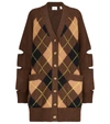 BURBERRY 菱形图案羊毛和羊绒开衫,P00529752