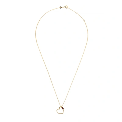 Aliita Corazon Baguette 9kt Gold Necklace