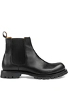 GUCCI LEATHER CHELSEA BOOTS