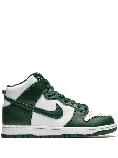 Nike Dunk High Retro Leather High-top Sneakers In Green
