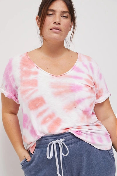 T.la Classic V-neck Tee In Pink