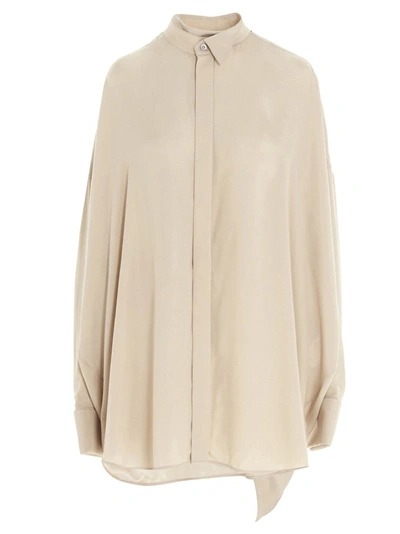 Balenciaga Women's  Beige Viscose Shirt