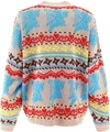 Msgm Multi-design Knit Sweater In Beige