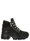 Giuseppe Zanotti Women's Apocalypse 20 Lug Sole Double Zip Platform Hiking Boots In Black
