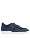 TOD'S TOD'S MAN SNEAKERS MIDNIGHT BLUE SIZE 8.5 SOFT LEATHER, TEXTILE FIBERS,11970021UJ 11