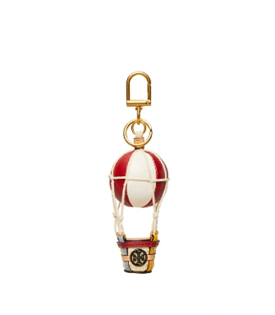 Tory Burch Origami Hot Air Balloon Key Ring In White