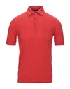 Zanone Polo Shirts In Red