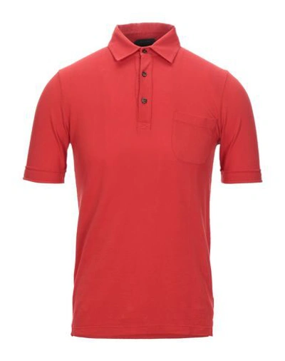 Zanone Polo Shirts In Red