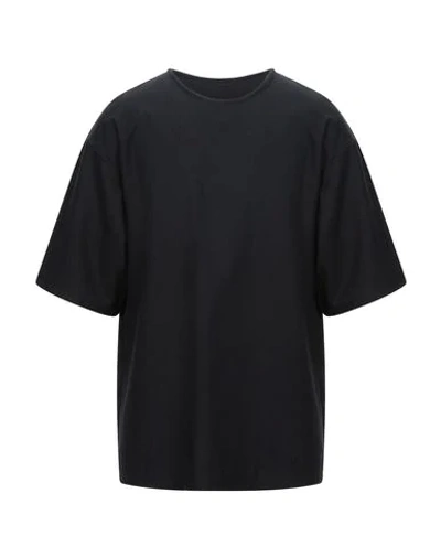 Lownn Cotton Crewneck T-shirt W/back Logo In Black