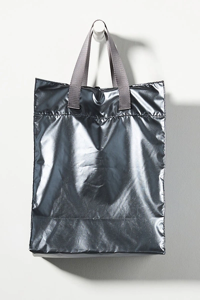 Andi Origami Tote Bag In Silver