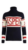 Perfect Moment Schild Courchevel-intarsia Merino-wool Sweater In Navy