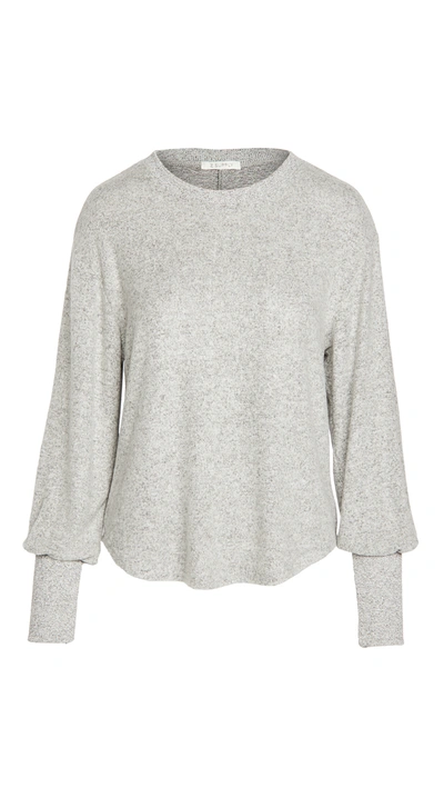 Z Supply Vada Marled Top In Heather Grey
