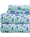 Elite Home Coastal Printed 4-pc. Sheet Set, Queen In Clearwater Aqua