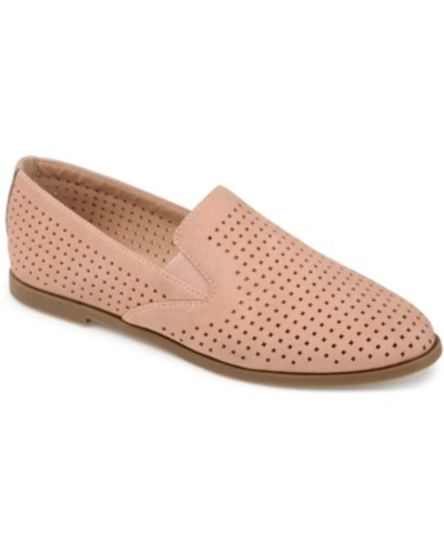 JOURNEE COLLECTION WOMEN'S LUCIE PERFORATED SLIP ON LOAFERS