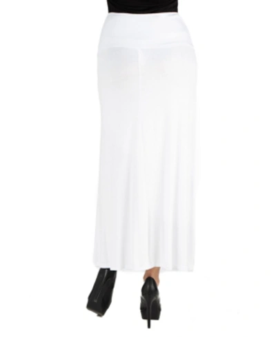 24SEVEN COMFORT APPAREL WOMEN'S ELASTIC WAIST MAXI SKIRT