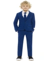 Opposuits Boys Navy Royale Solid Slim Fit Suit In Blue