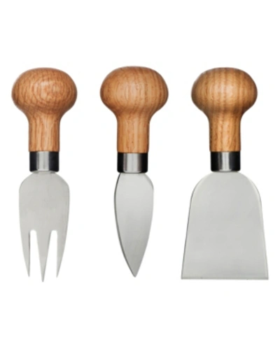 Widgeteer Sagaform 3 Piece Cheese Knife Set In Brown