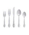 Riverridge Home Riverridge Rose 46 Piece Monogrammed Flatware Set In Silver
