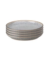 Denby Studio Craft Grey 4 Piece Small Coupe Plate Set In Studio Grey