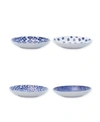 VIETRI SANTORINI ASSORTED PASTA BOWLS - SET OF 4