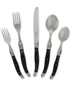 French Home Laguiole 20 Piece Stainless Steel Flatware Set, Service For 4 In Black