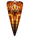 Amora Lighting Tiffany Style 2-light Wall Crowned Sconce In Multi