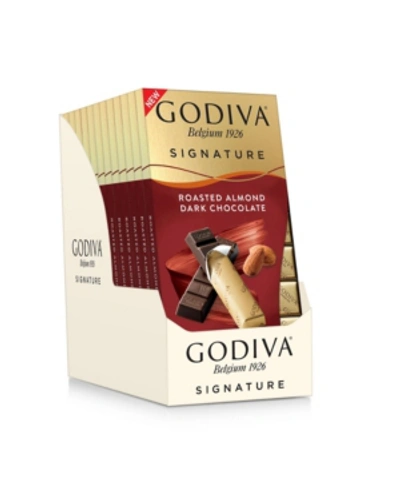 Godiva Set Of 12, Signature Roasted Almond Dark Chocolate Mini Bars