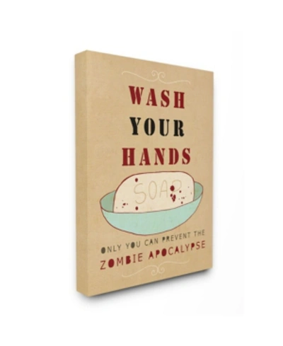 Stupell Industries Wash Your Hands To Prevent The Zombie Apocalypse Bath Typography, 24" L X 30" H In Multi