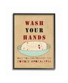 STUPELL INDUSTRIES WASH YOUR HANDS TO PREVENT THE ZOMBIE APOCALYPSE BATH TYPOGRAPHY, 11" L X 14" H