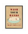 STUPELL INDUSTRIES WASH YOUR HANDS TO PREVENT THE ZOMBIE APOCALYPSE BATH TYPOGRAPHY, 16" L X 20" H